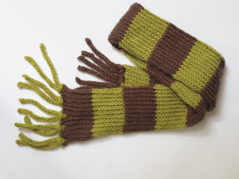 Knifty Knitter Child's Striped Scarf Pattern (Knit)
