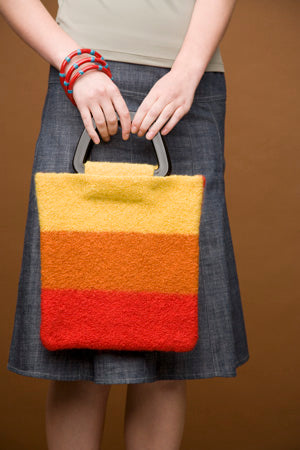 Sunset Stripe Felted Bag Pattern (Knit)