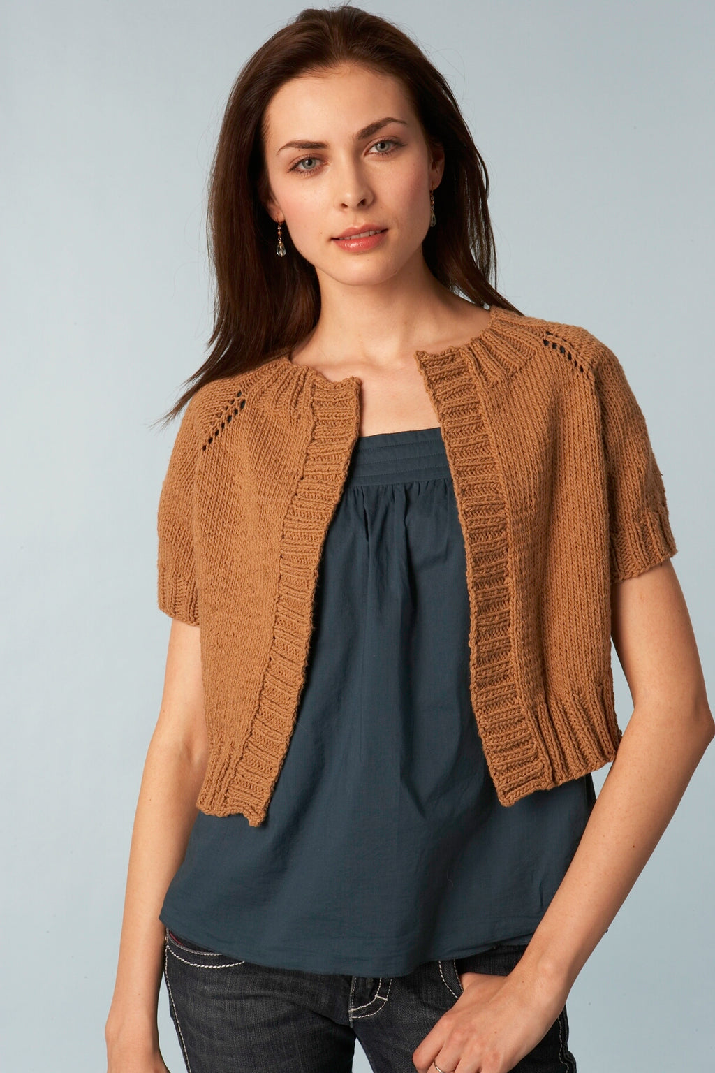 Cropped Raglan Sweater Pattern (Knit) – Lion Brand Yarn