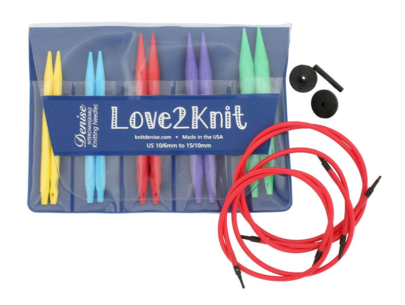 Love2Knit Denise Interchangeable Knitting Needles (Sizes 10 to 15)