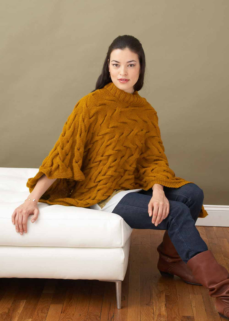 Broken Cables Poncho (Knit)