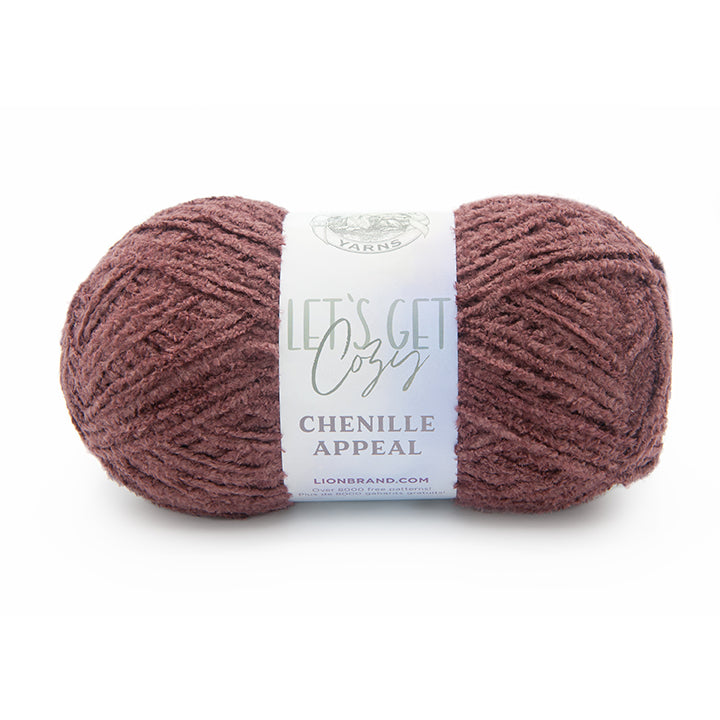 Lion Brand Let's Get Cozy: Chenille Appeal Yarn-Rose Taupe -941-140