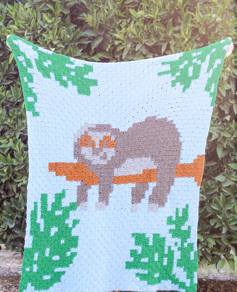 Crochet Kit -  C2C Sloth Blanket