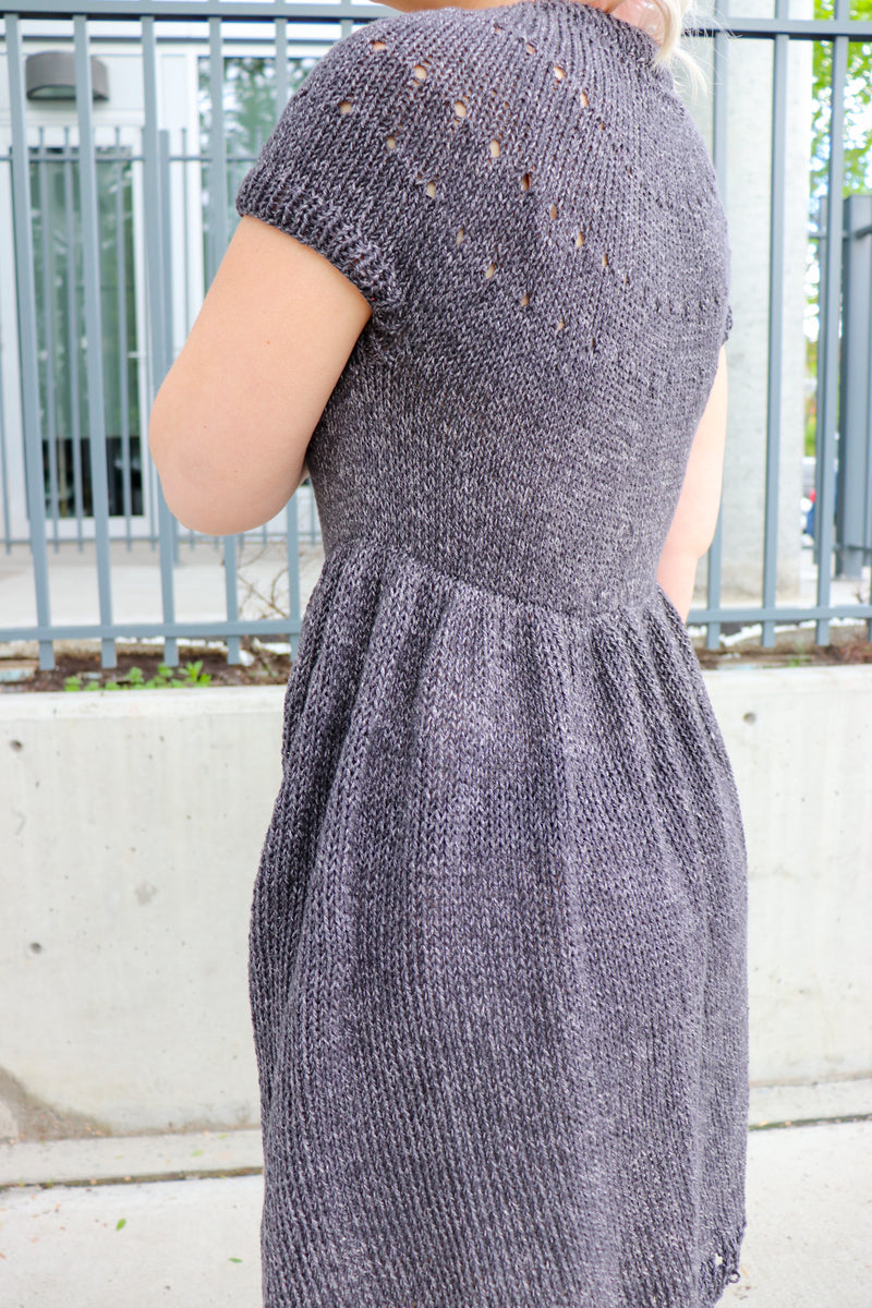 Knit Kit - Easy Eyelet Yoke Dress Lion Brand Yarn Knit Kit - Easy Eyelet Yoke Dress Lion Brand Yarn