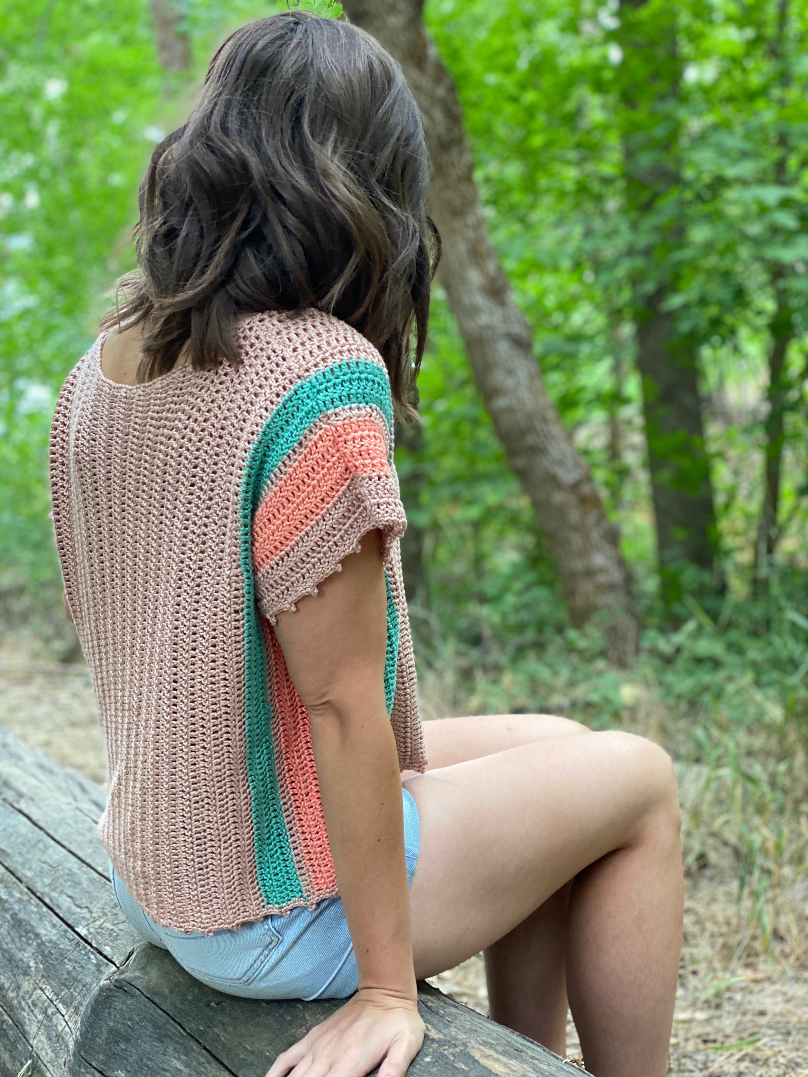 Crochet Kit - Saltwater Taffy Tee – Lion Brand Yarn