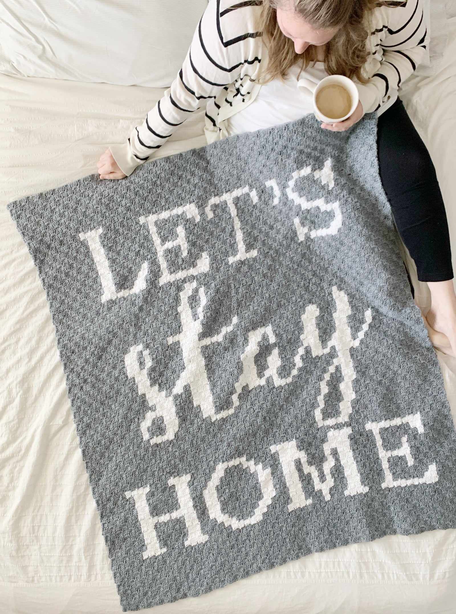 Crochet Kit - Let's Stay Home Graphgan – Lion Brand Yarn