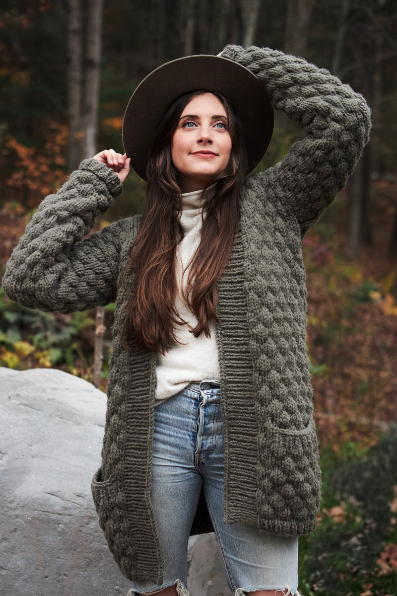 Quilted Sweater Coat (Knit)