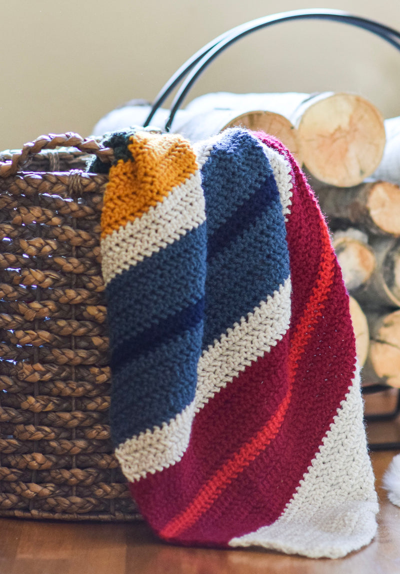 Crochet Kit - Cabin Stripes Blanket – Lion Brand Yarn