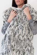 Knit Kit - Yooge Big Fur Knit Throw thumbnail