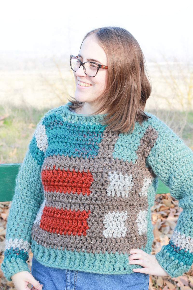Crochet Kit - Tartan Plaid Sweater