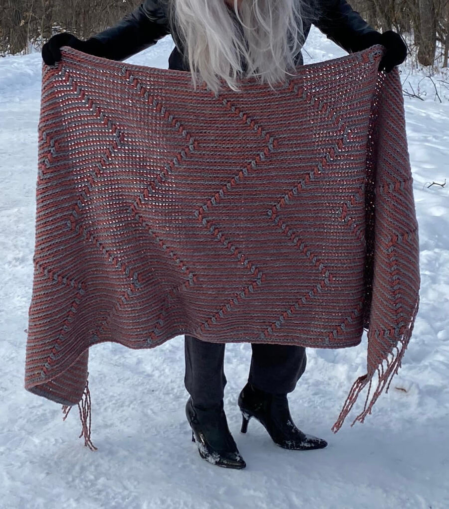 Crochet Kit - Terra Mosaic Wrap – Lion Brand Yarn