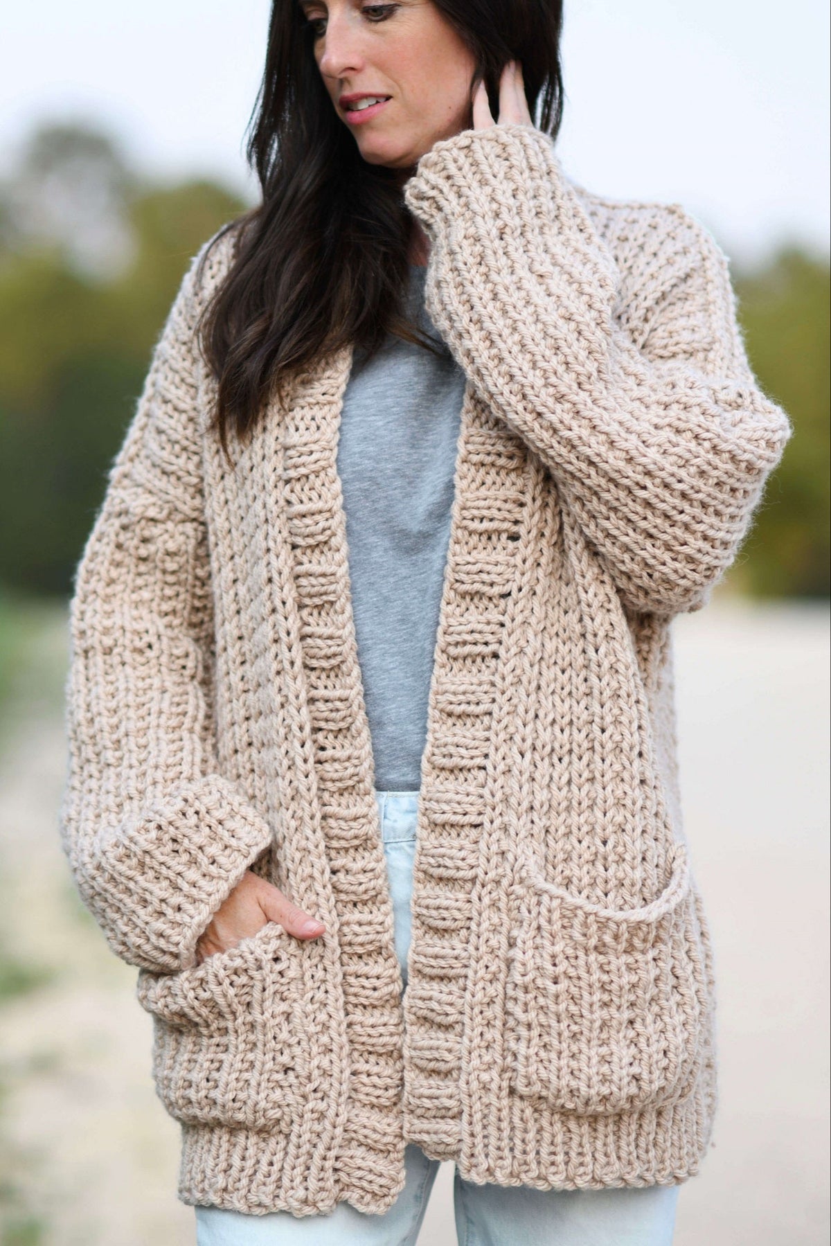 Knit Kit My Big Comfy Ribbed Cardi – Lion Brand Yarn