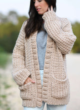 Knit Kit - My Big Comfy Ribbed Cardi – Lion Brand Yarn