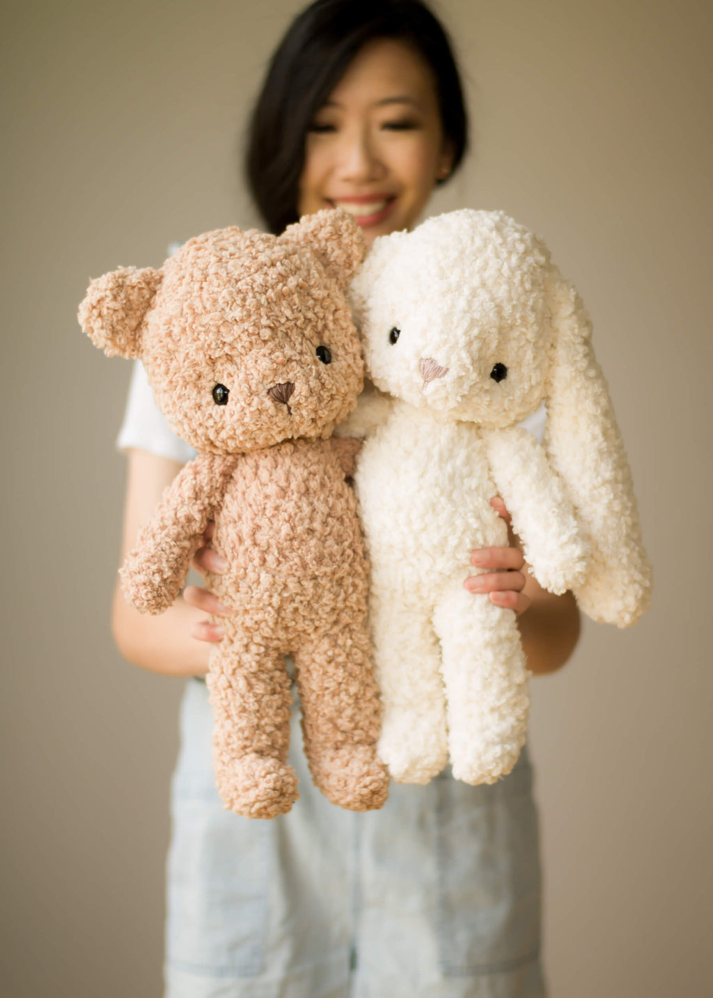 Crochet Kit - Fleece Teddy and Bunny – Lion Brand Yarn