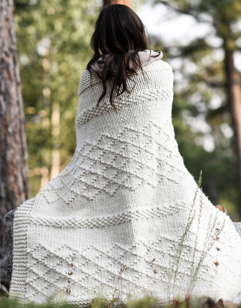 Knit Kit - Snuggly Autumn Lattice Throw – Lion Brand Yarn