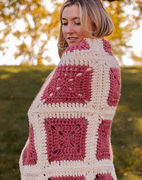 Crochet Kit - Modern Granny Square Blanket