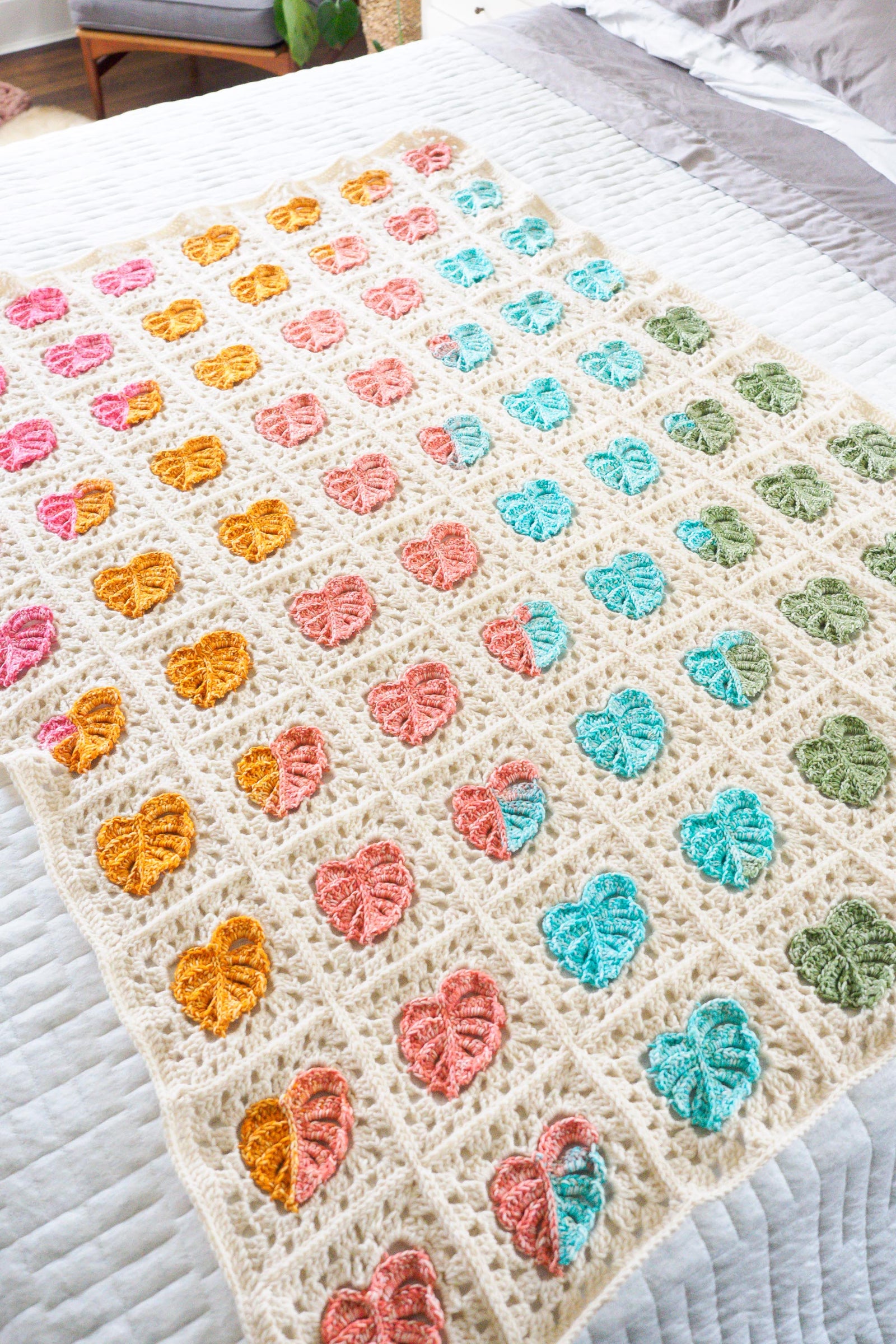 monstera blanket crochet Crochet Kit
