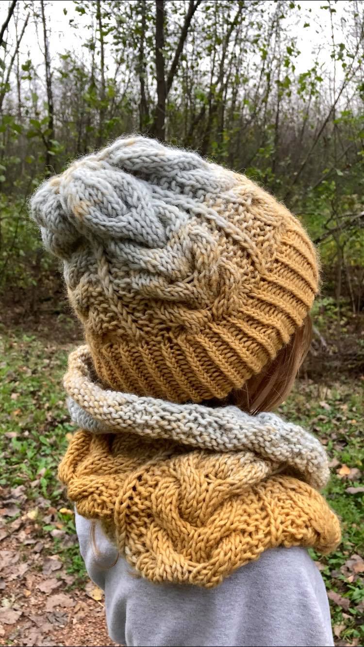 Knit Kit - Elk and Vine: Hat and Cowl