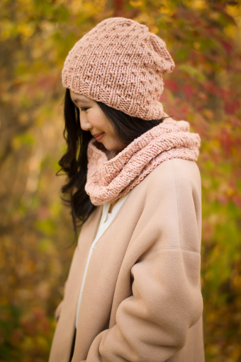 Knit Kit - Bulky Dotty Beanie and Cowl