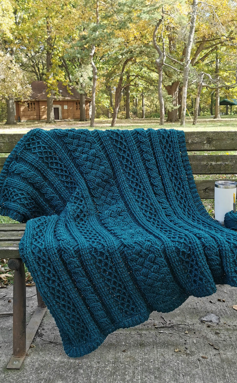 Crochet Kit - Molly Cabled Blanket