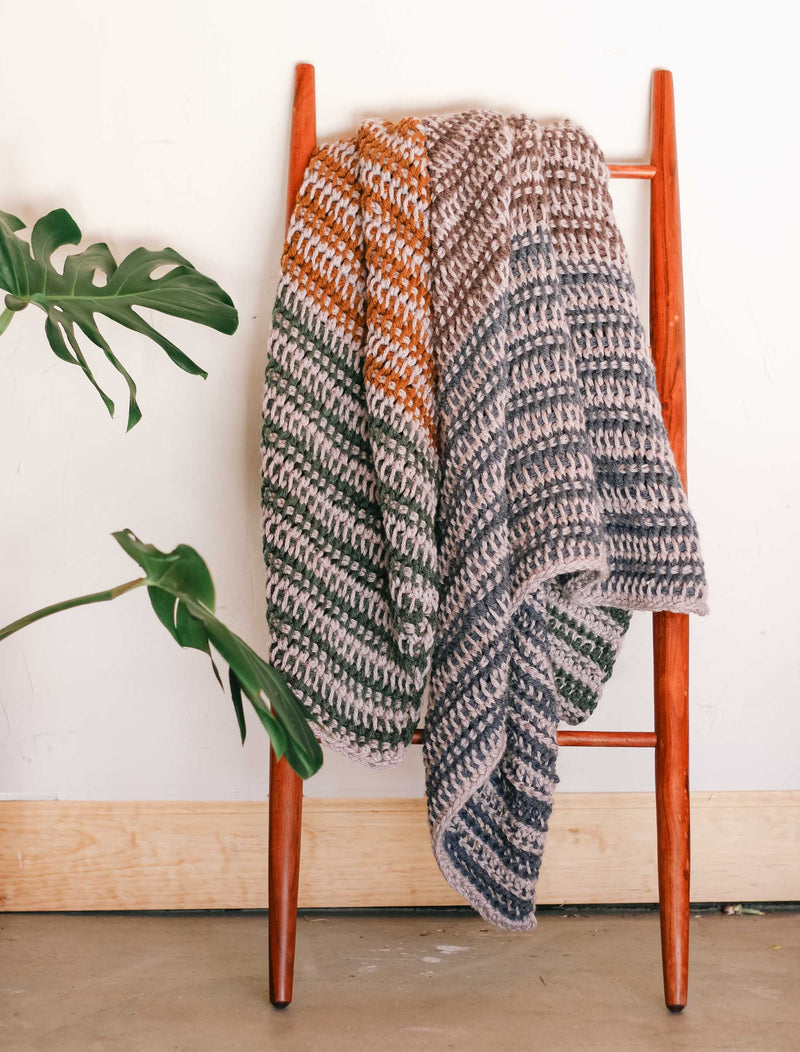Crochet Kit - Woven Stripes Throw