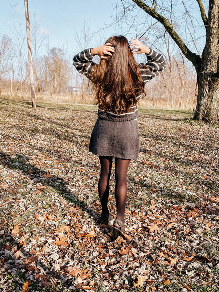 Knit Kit - Apricity Sweater & Mysig Skirt Set – Lion Brand Yarn