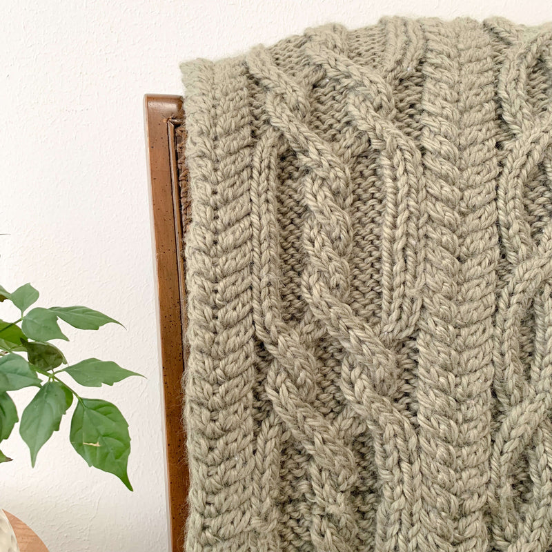 Knit Kit - The Beck Cable Throw