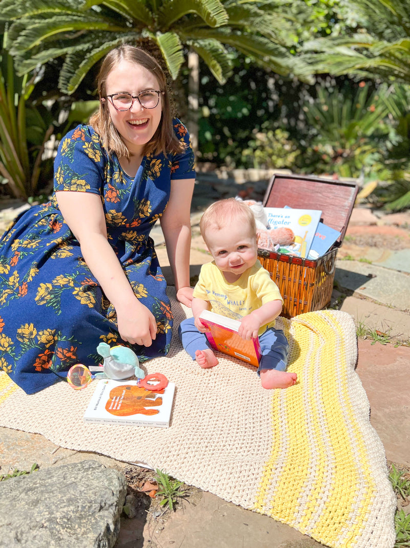 Crochet Kit - Sunshine Picnic Blanket + Bag