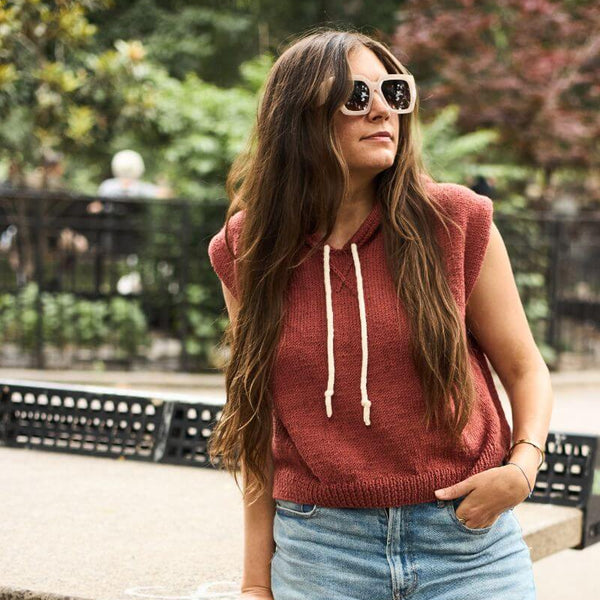 Knit Kit - Spring League Sleeveless Hoodie – Lion Brand Yarn