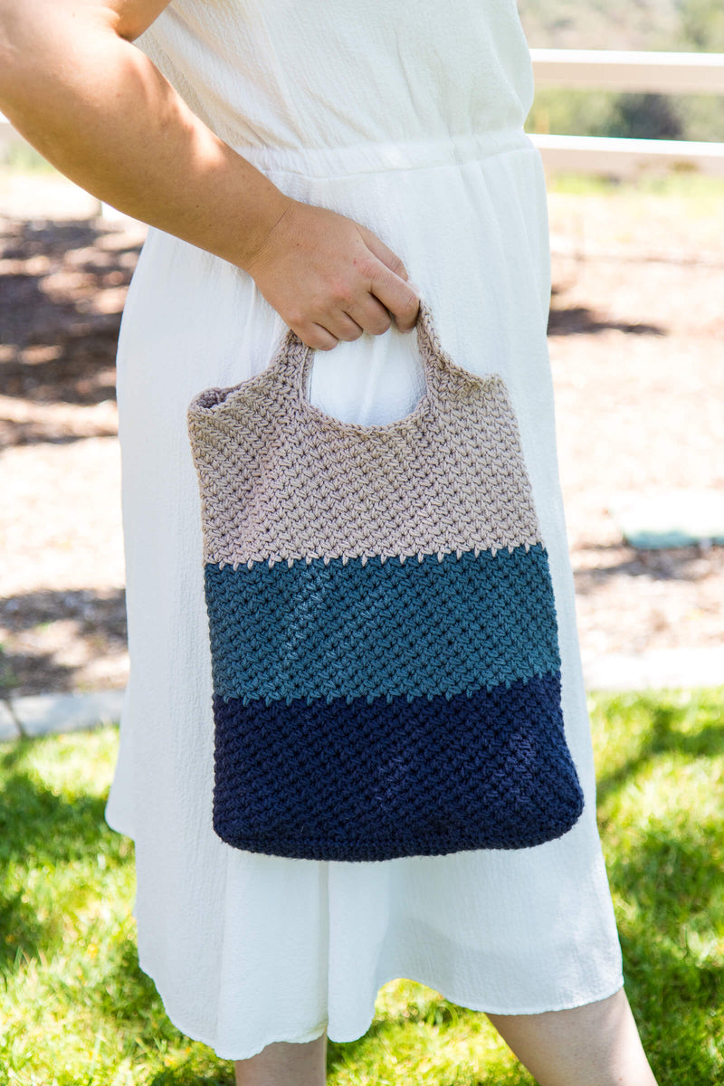 Crochet Kit - Striped Tote Bag