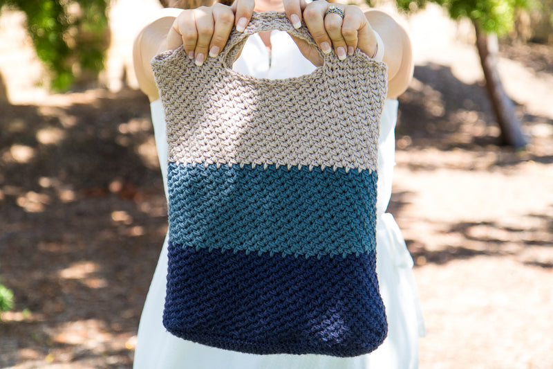 Crochet Kit - Striped Tote Bag