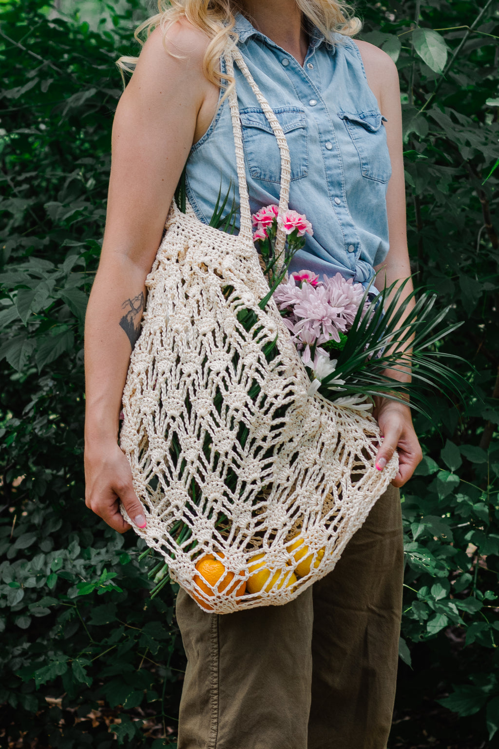 Kit Yarn Melrose Brand - Bag Market Crochet Lion –