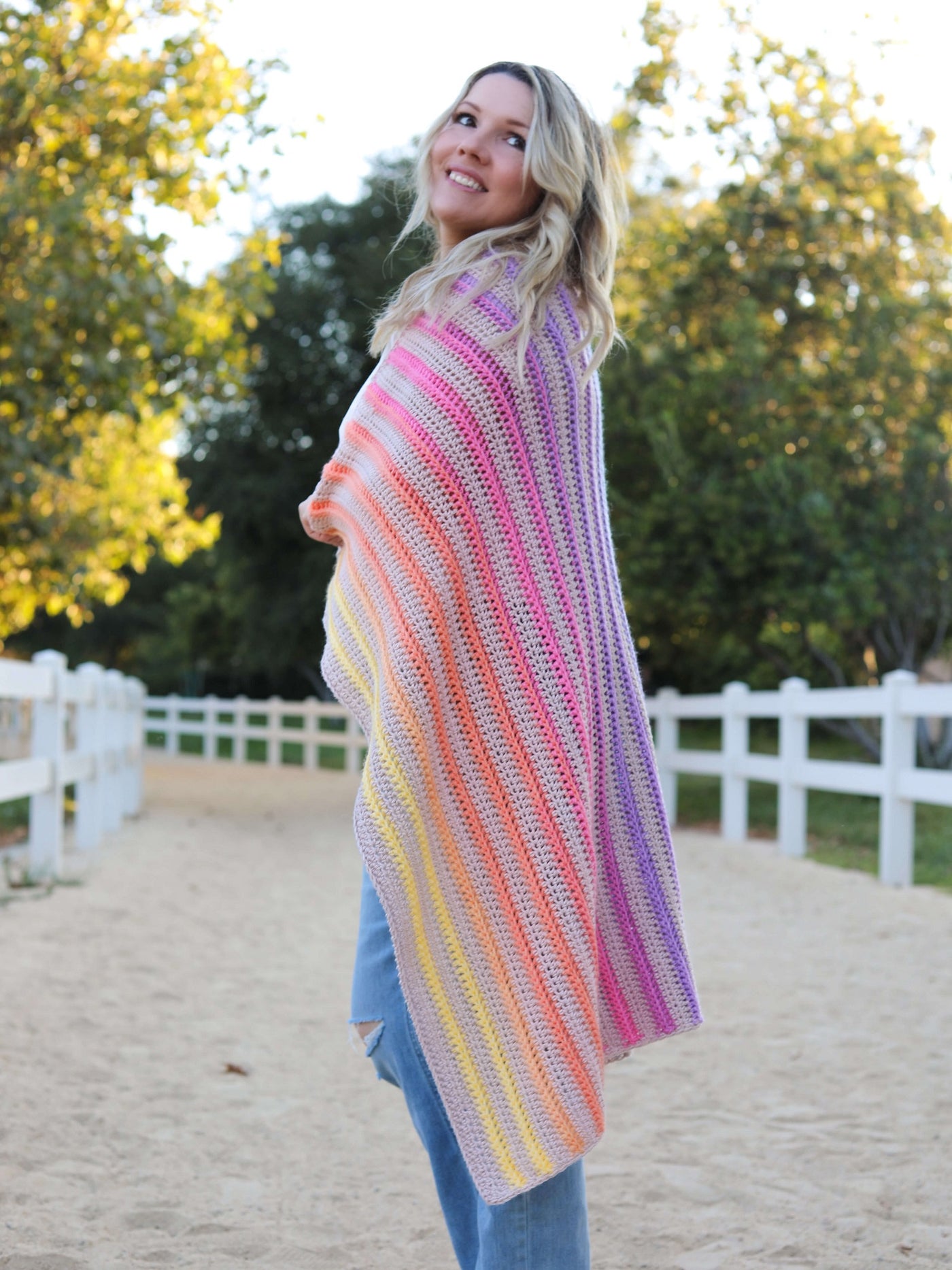 Crochet Kit - Sunset Flow Throw – Lion Brand Yarn
