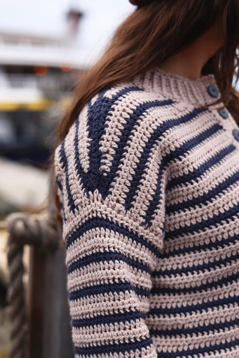 Crochet Kit - Mariniere Striped Henley
