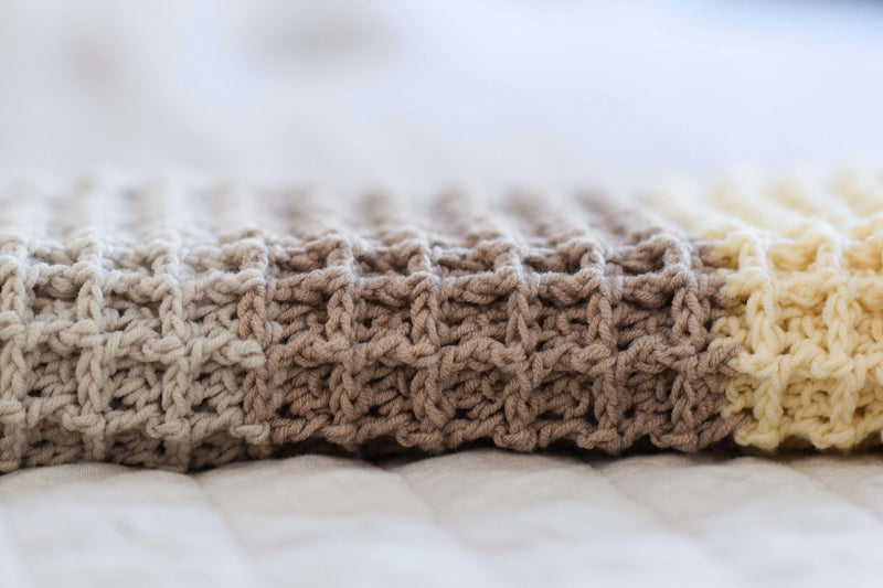 Crochet Kit - Winterscape Waffle Stitch Blanket