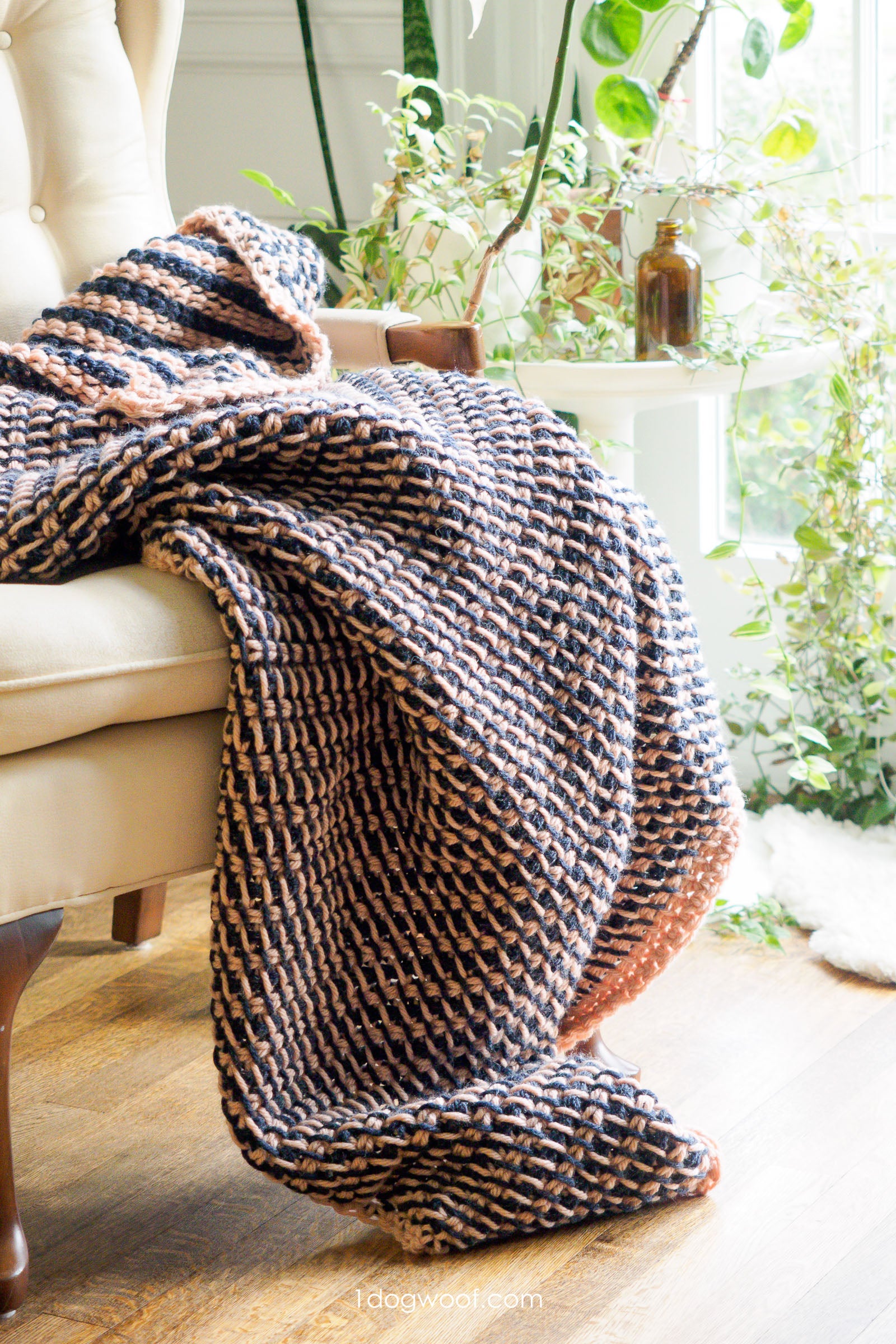 Crochet Kit - Woven Stripes Blanket – Lion Brand Yarn