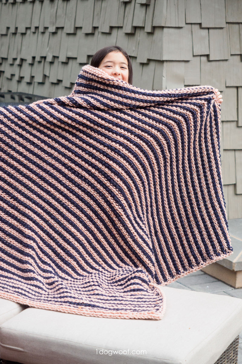 Crochet Kit - Woven Stripes Blanket