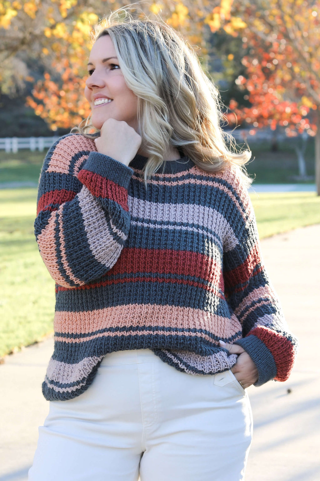 Knit Kit - Cinnastripe Sweater – Lion Brand Yarn