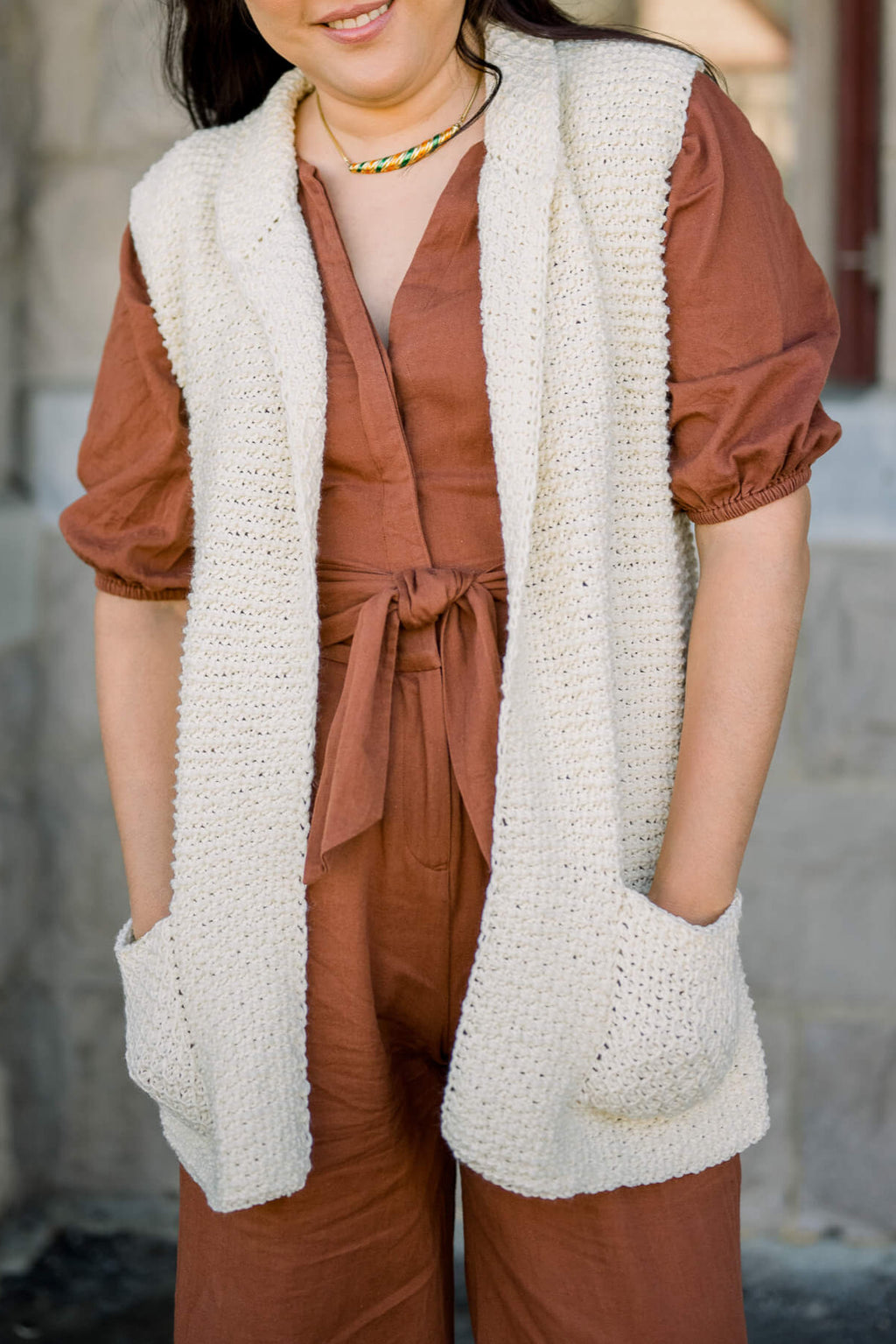 eminko様 MEDI CROCHET KNIT VEST Vest No.58 | Crochet vest pattern – Daisy & Peace