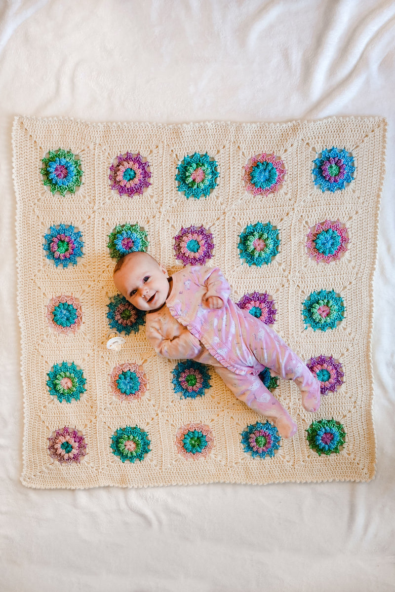 Crochet Kit - Flower Market Baby Blanket