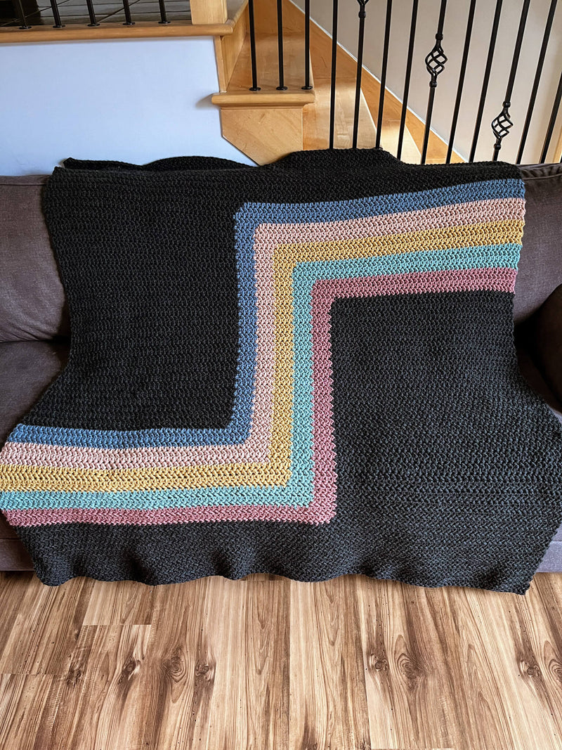 Crochet Kit - Retro Stripes Blanket