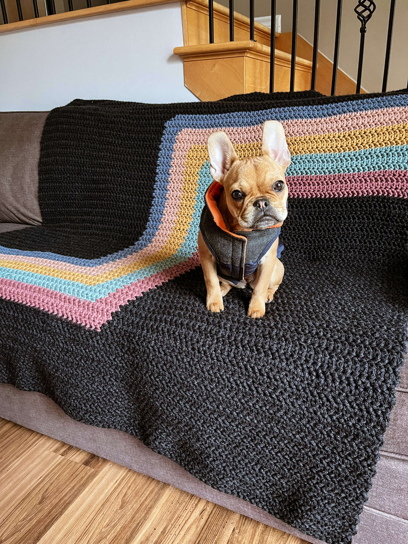 Crochet Kit - Retro Stripes Blanket