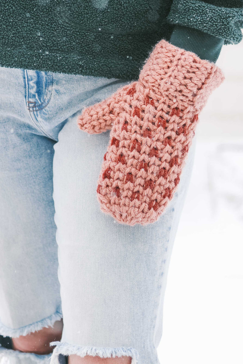 Crochet Kit - Faux "Knit" Beanie + Mittens