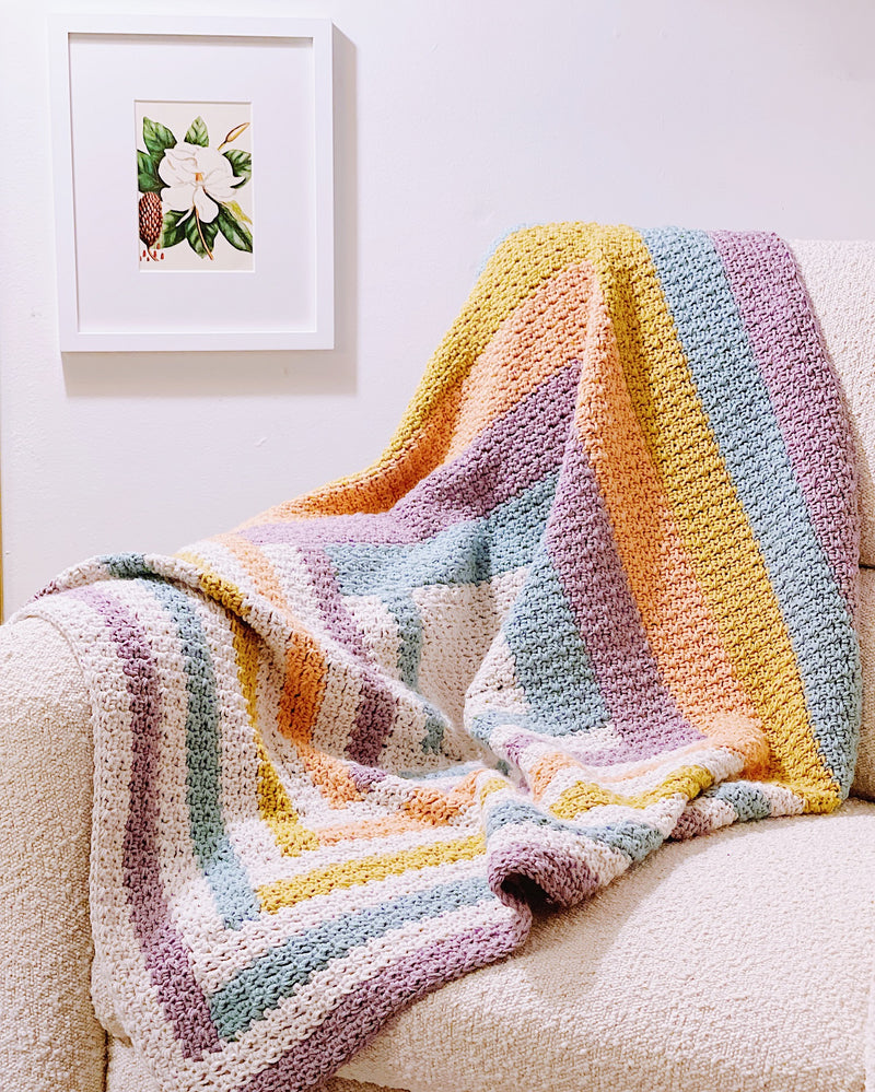 Log Cabin Blanket Crochet Kit | One Big Happy Yarn Co.