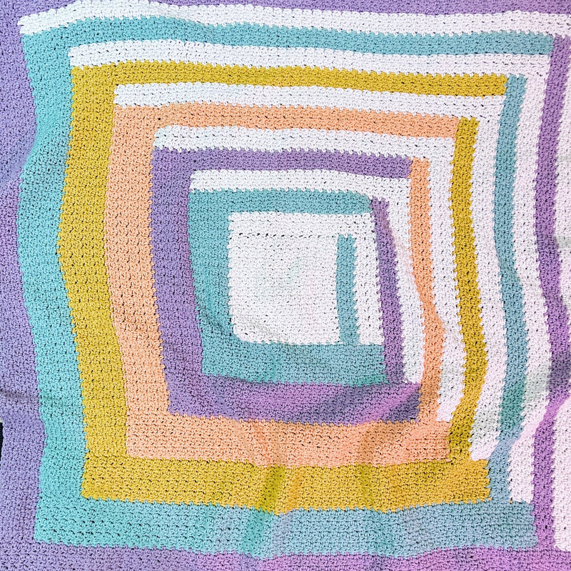 Crochet Kit - Lil Log Cabin Blanket