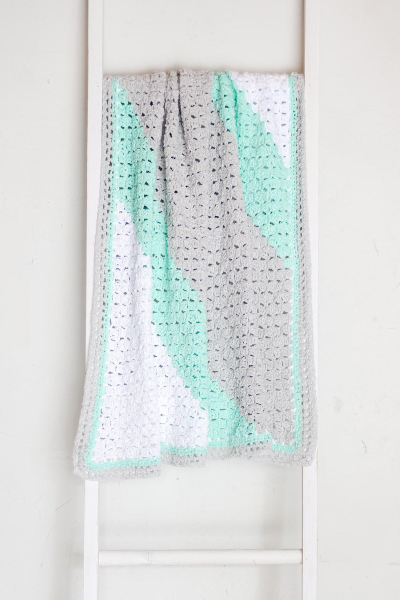 Crochet Kit - Slanted Stripes Throw