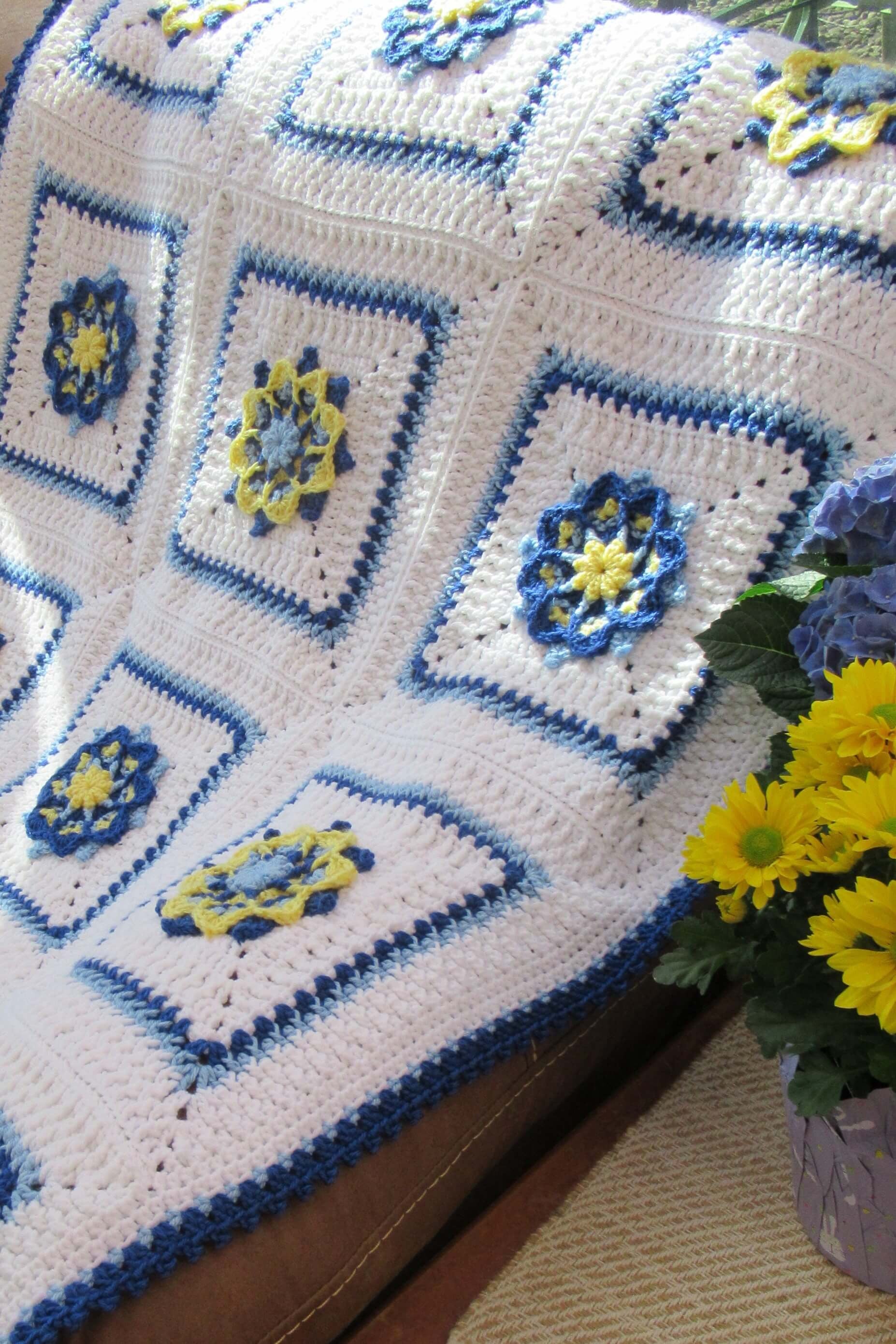 Crochet Kit French Country Afghan Lion Brand Yarn