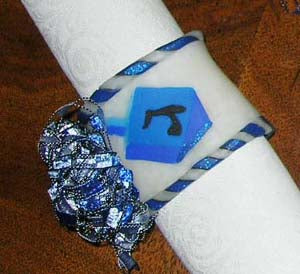 Chanukah Dreidel Napkin Rings Pattern (Crafts)