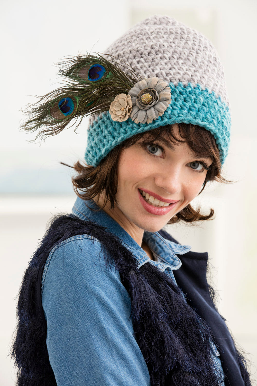 leinwande ラインヴァンド Mix Yarn Crochet Hat leinwande ライン