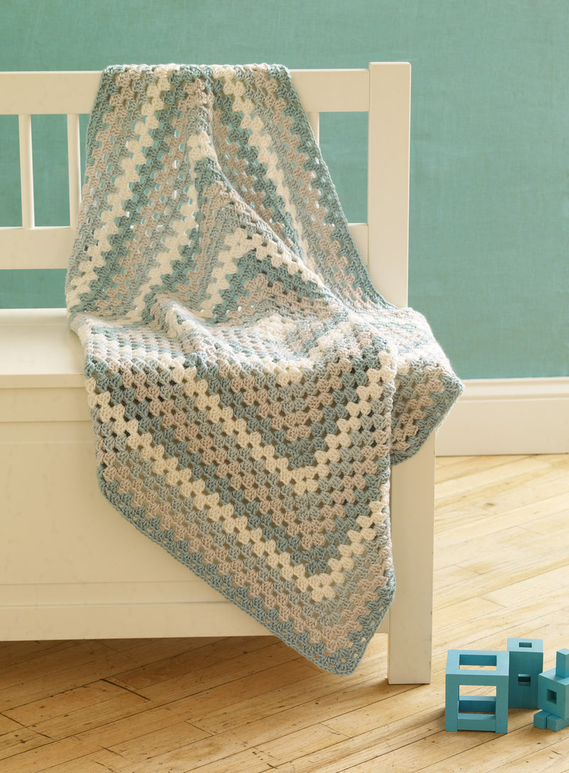 4 Color Granny Baby Blanket Pattern (Crochet) - Version 1